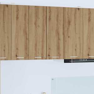 Viseča omarica z vrati Artisan hrast in bela 30 x 31 x 80 cm