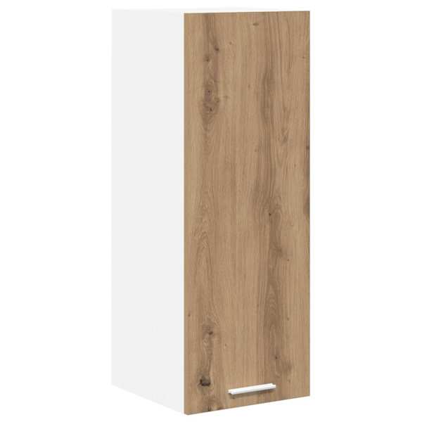 vidaXL Seinakapp Meisterdatud tamm ja valge 30 x 31 x 80 cm Tehispuit