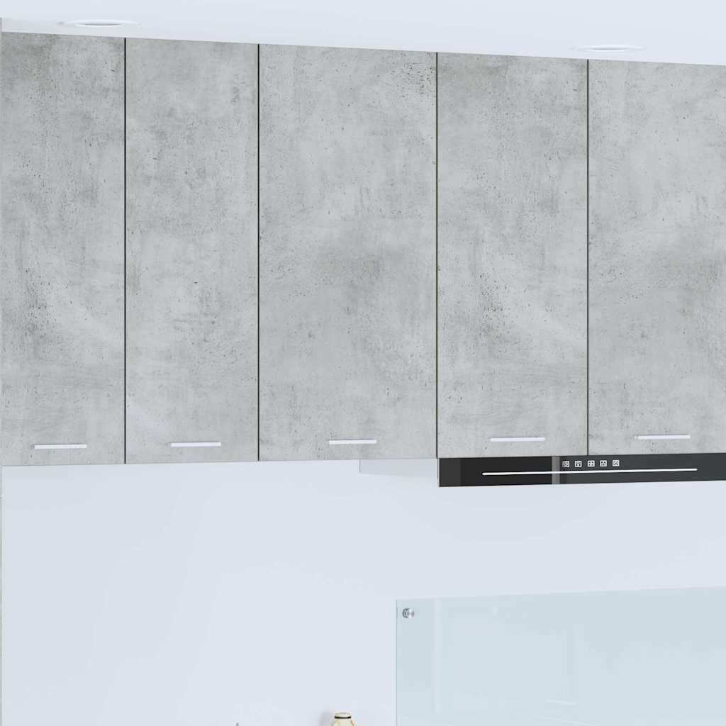 vidaXL Hängeschrank mit Regal Riga Betongrau und Weiß 40 x 31 x 80 cm