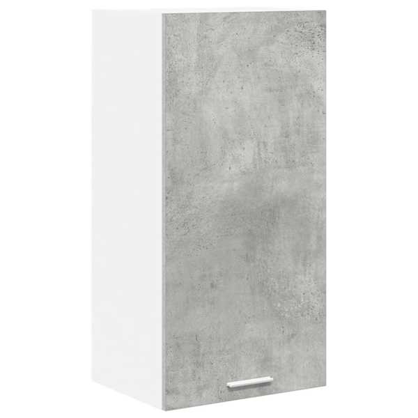 vidaXL Seinakapp Betoonhall ja valge 40 x 31 x 80 cm Tehispuit