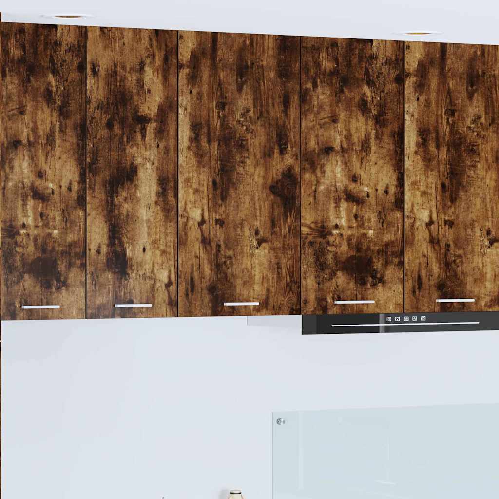 vidaXL Dulap suspendat Riga Stejar afumat și alb 40 x 31 x 80 cm