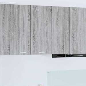 Viseča omarica z vrati Siva Sonoma in bela 40 x 31 x 80 cm