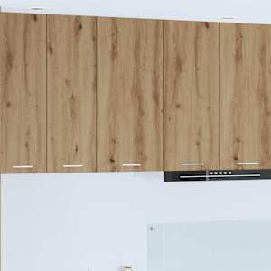 Viseča omarica z vrati Artisan hrast in bela 40 x 31 x 80 cm