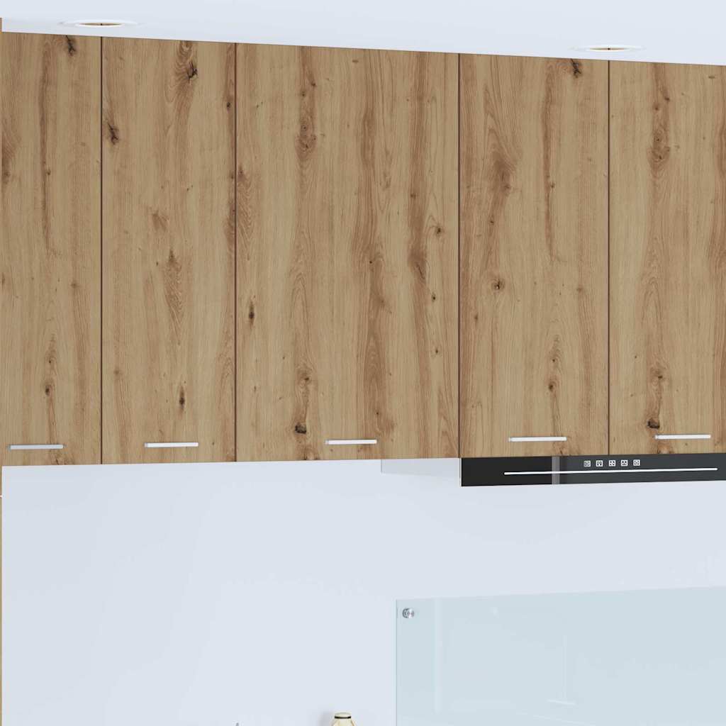 vidaXL Dulap suspendat Riga Stejar Artisan și Alb 50 x 31 x 80 cm