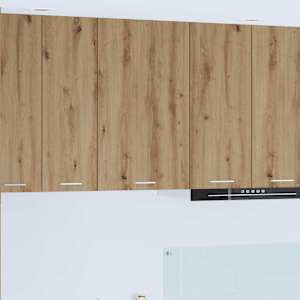 Viseča omarica z vrati Artisan hrast in bela 50 x 31 x 80 cm