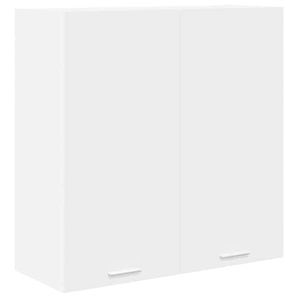 vidaXL Seinakapp Valge 80 x 31 x 80 cm Tehispuit