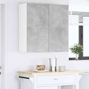 Závěsná skříňka Betonově šedá 80 x 31 x 80 cm kompozitní dřevo - obrázek 4