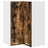 vidaXL Seinakapp Suitsutatud tamm ja valge 57 x 57 x 80 cm Tehispuit