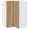 vidaXL Seinakapp Meisterdatud tamm ja valge 57 x 57 x 80 cm Tehispuit