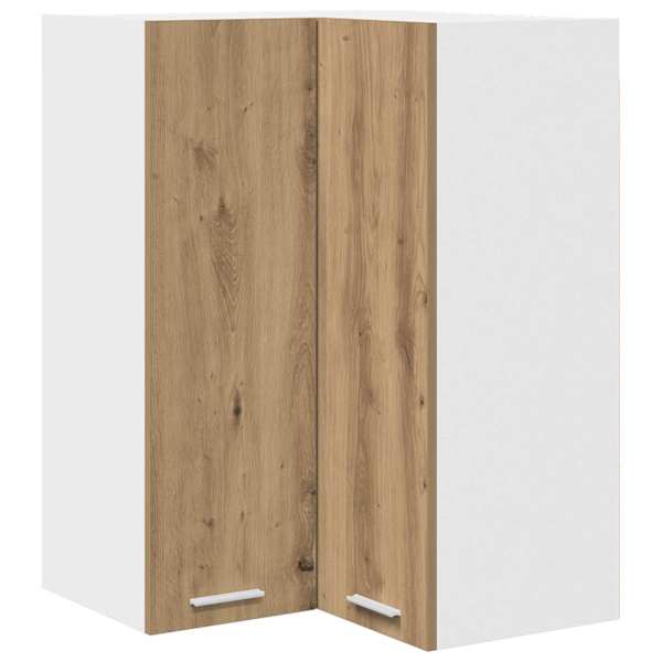 vidaXL Seinakapp Meisterdatud tamm ja valge 57 x 57 x 80 cm Tehispuit