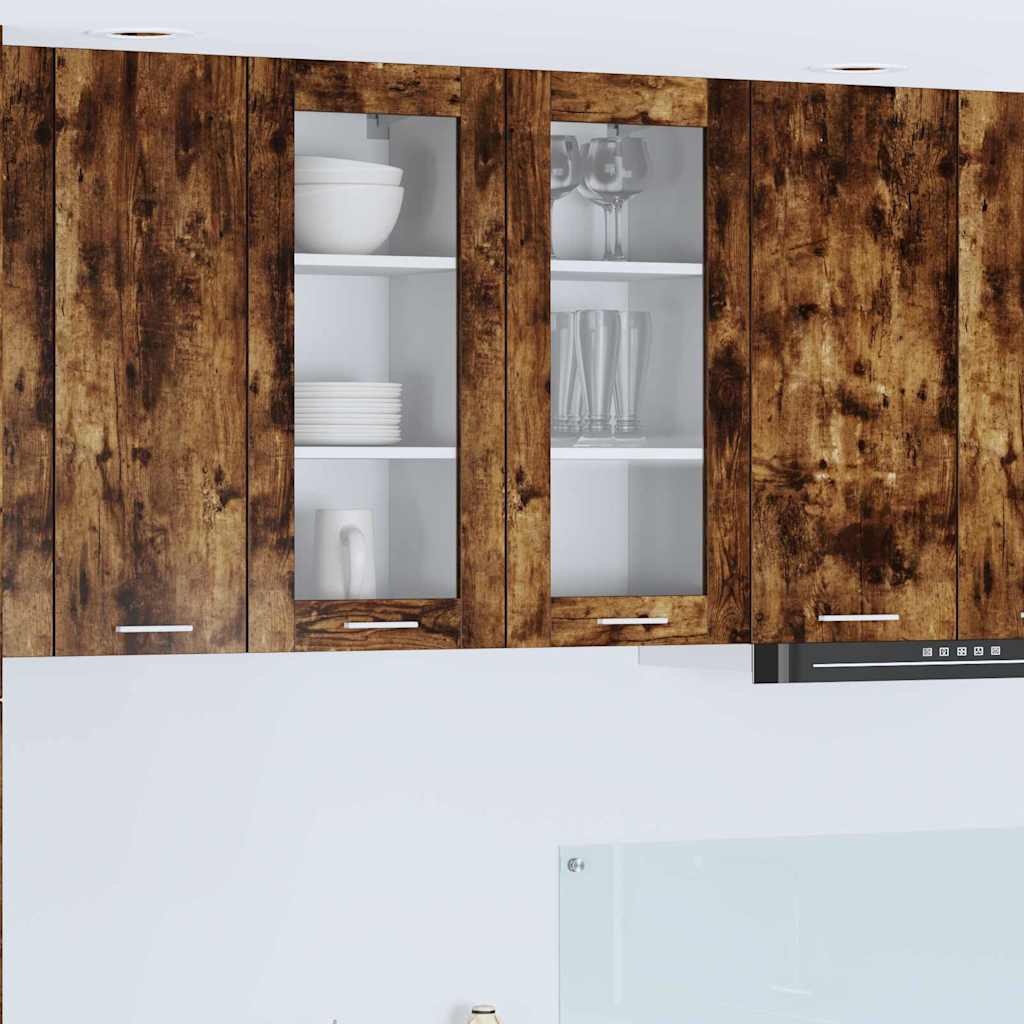 vidaXL Dulap suspendat Riga 2 pcs Stejar fumuriu 40 x 31 x 80 cm