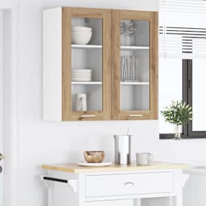 Závěsná skříňka 2 ks Artisanový dub Kompozitní dřevo - obrázek 4