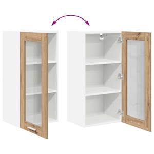 Závěsná skříňka 2 ks Artisanový dub Kompozitní dřevo - obrázek 12