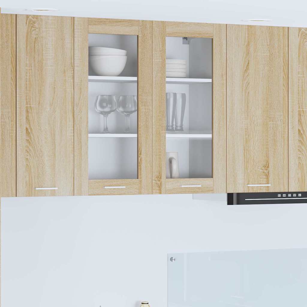 vidaXL Hängeschrank Riga Sonoma-Eiche 80 x 31 x 80 cm Holzwerkstoff