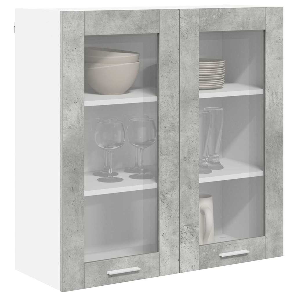 vidaXL Hangkast Riga Beton Grijs 80 x 31 x 80 cm Bewerkt hout