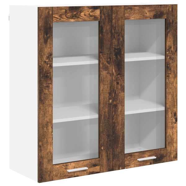 vidaXL Seinakapp Suitsetatud tamm 80 x 31 x 80 cm Tehispuit