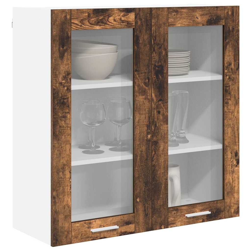 vidaXL Hangkast Riga Gerookt eiken 80 x 31 x 80 cm Bewerkt hout