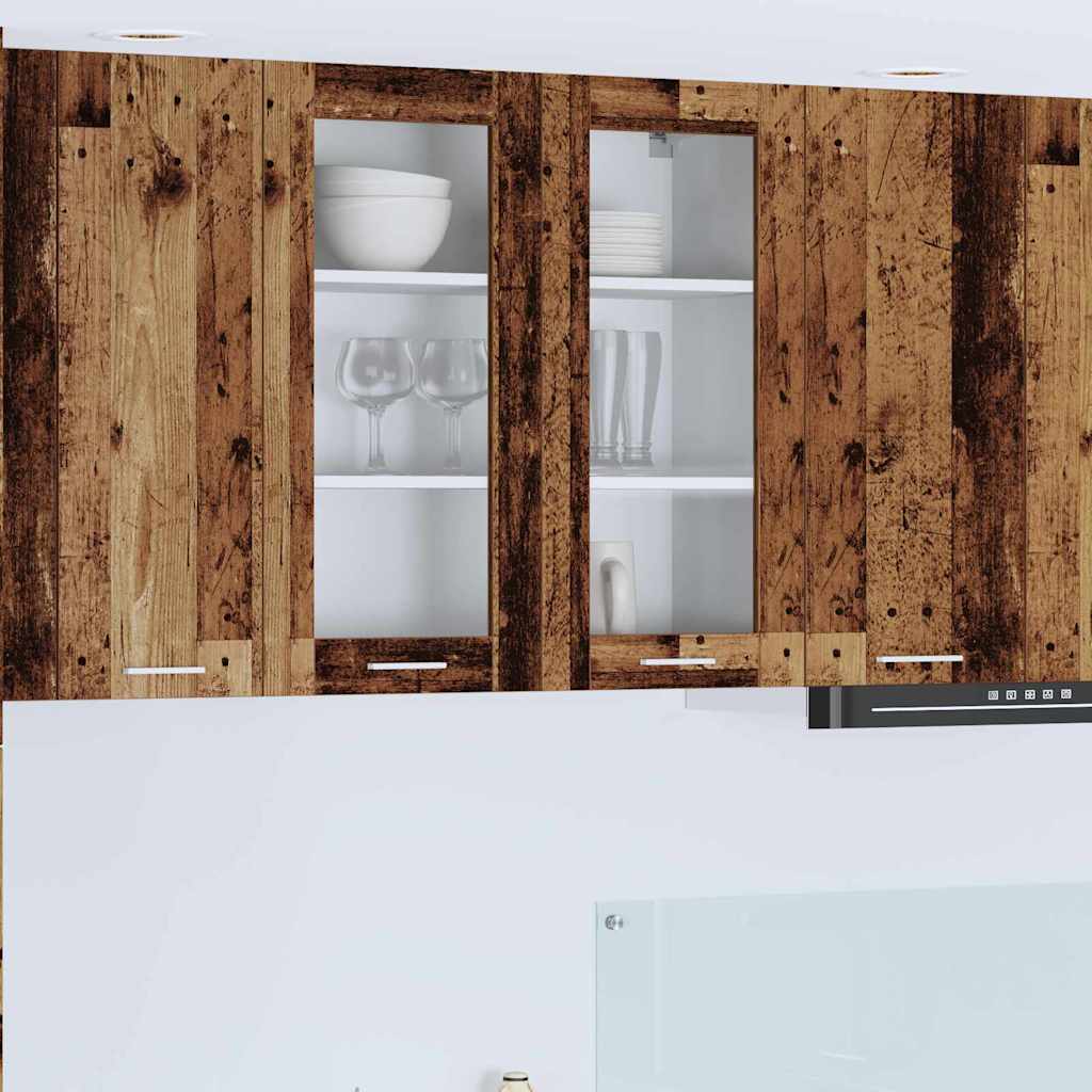 vidaXL Hängeschrank mit Tür Riga Altholz 80 x 31 x 80 cm Holzwerkstoff