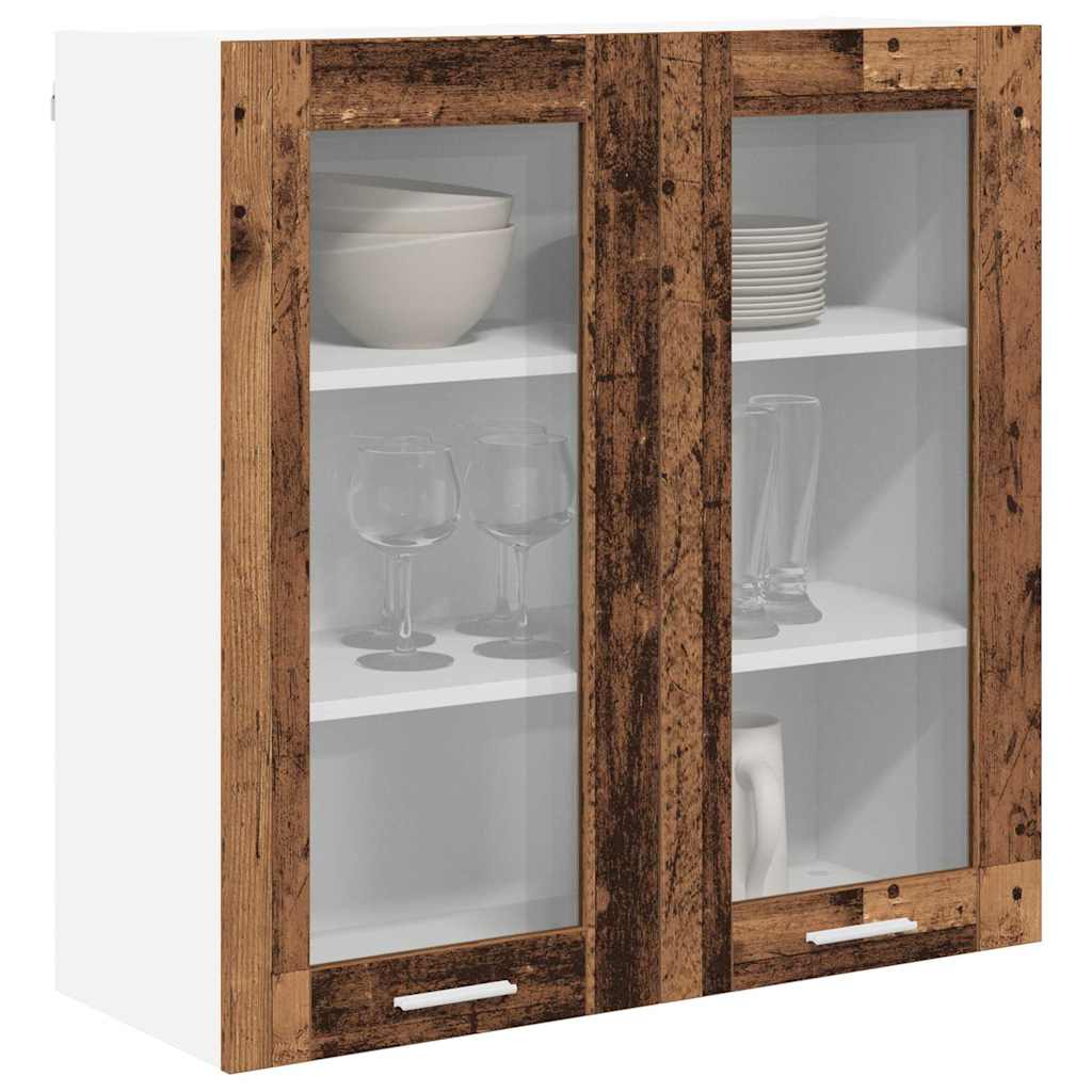 vidaXL Hangkast met plank Riga Oud Hout 80 x 31 x 80 cm Bewerkt hout