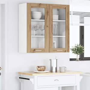 Závěsná skříňka Artisanový dub 80 x 31 x 80 cm kompozitní dřevo - obrázek 4
