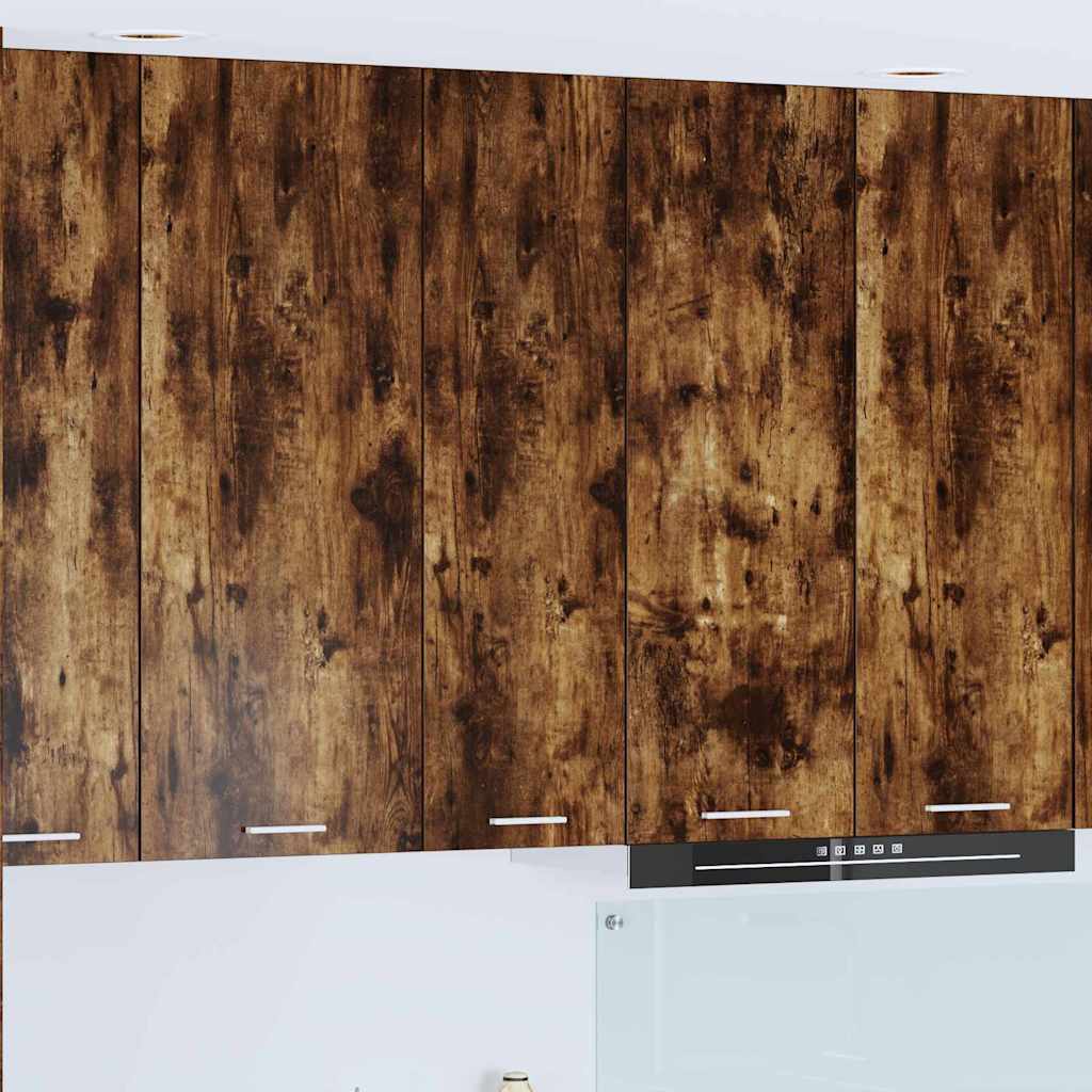 vidaXL Hängeschrank mit Regal Riga Geräucherte Eiche 30 x 31 x 100 cm