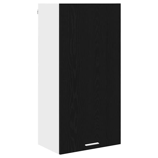 vidaXL Seinakapp Must tamm ja valge 50 x 31 x 100 cm Tehispuit