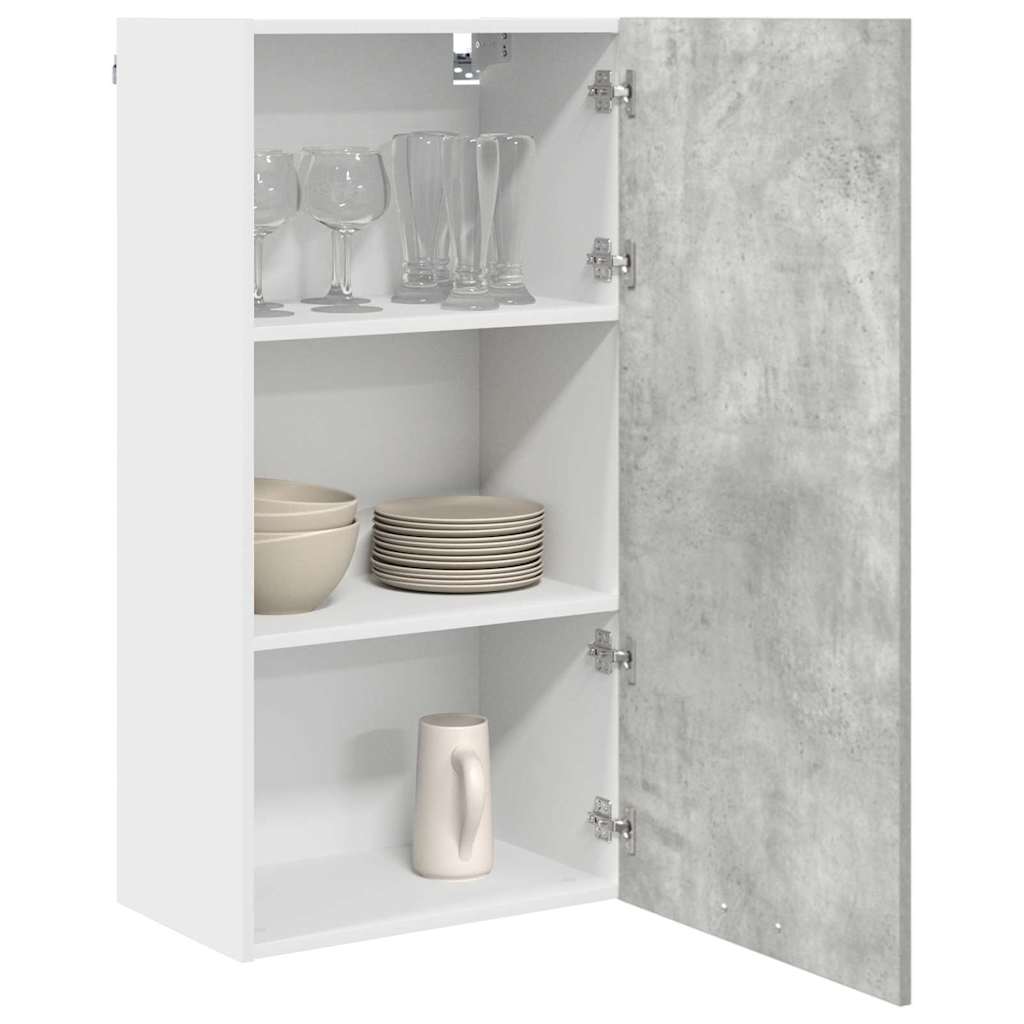 Thumbnail - vidaXL Hängeschrank mit Regal Riga Betongrau und Weiß 50 x 31 x 100 cm