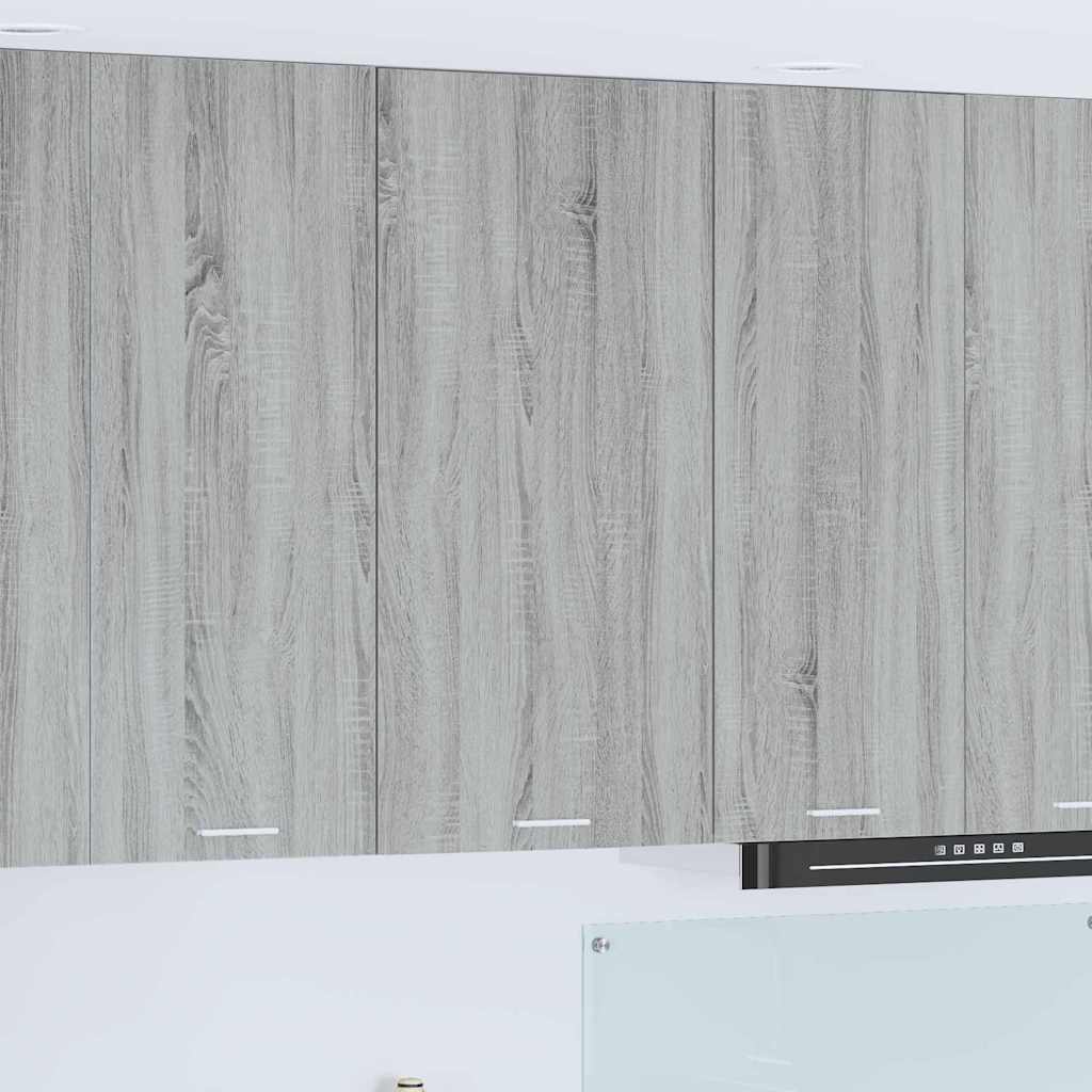 vidaXL Hängeschrank mit Tür Riga Grau Sonoma und Weiß 50 x 31 x 100 cm