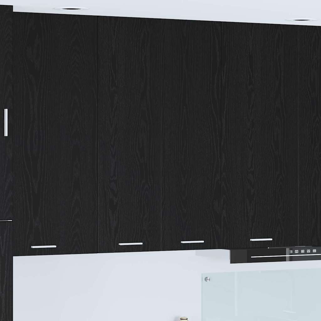 vidaXL Hängeschrank mit Tür Riga Schwarz Eichen-Optik 60 x 31 x 100 cm