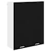 vidaXL Seinakapp Must tamm 80 x 31 x 100 cm Tehispuit