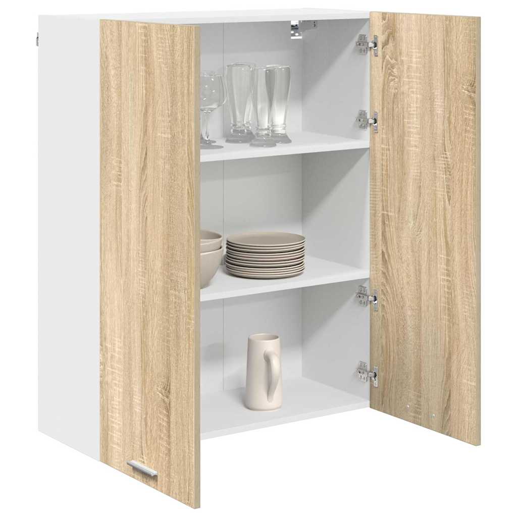 vidaXL Hangkast Riga Sonoma Eiken 80 x 31 x 100 cm Bewerkt hout