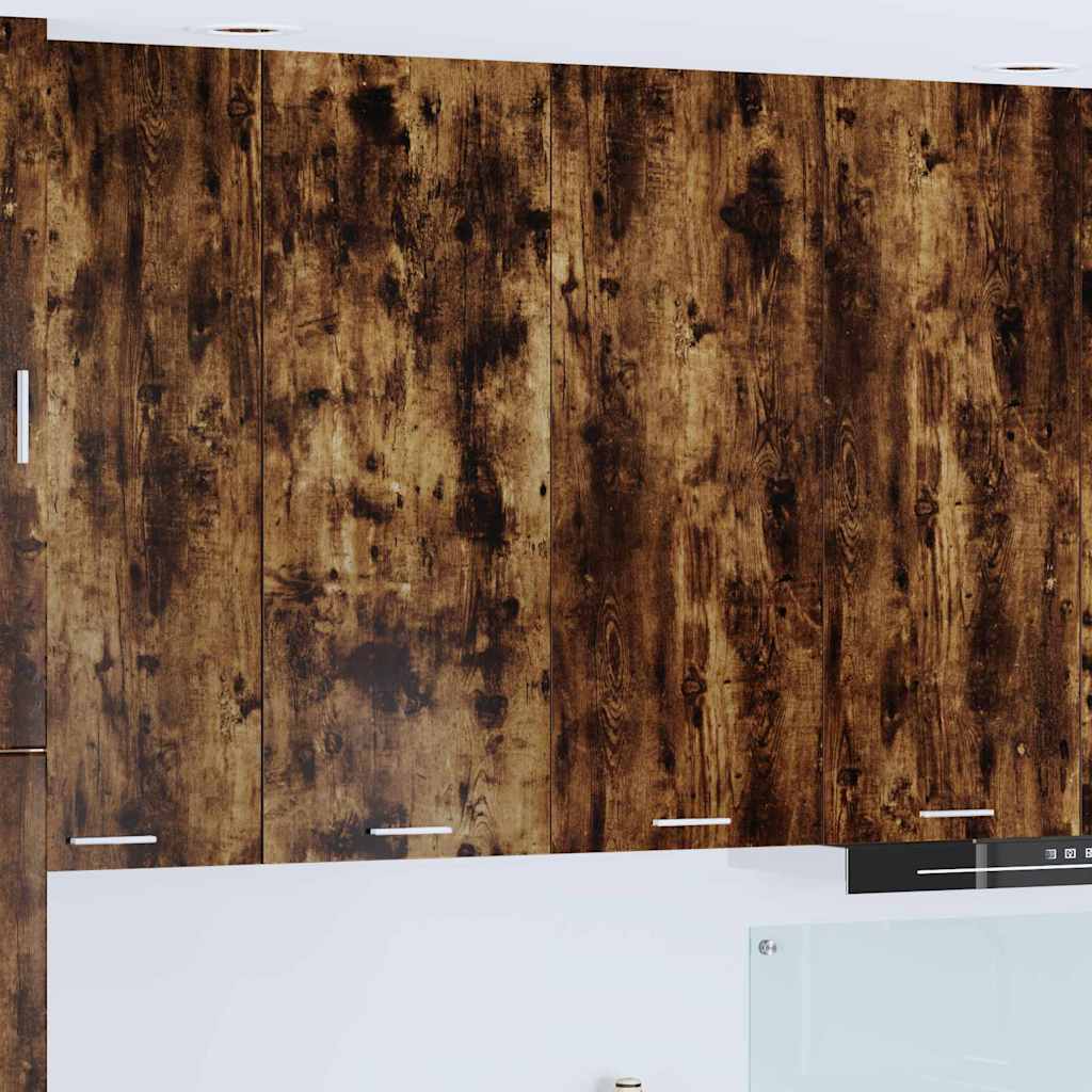 vidaXL Hängeschrank mit Regal Riga Geräucherte Eiche 80 x 31 x 100 cm