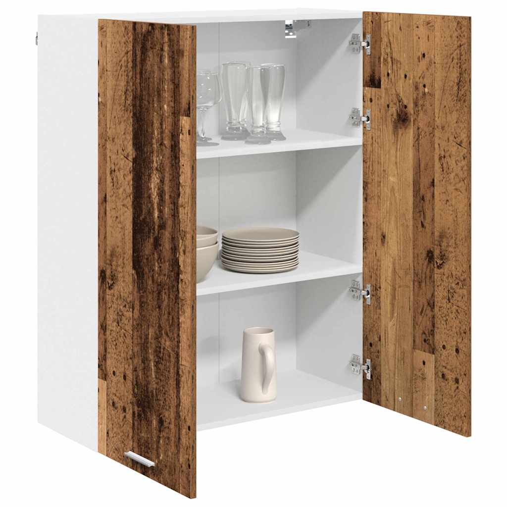 vidaXL Hangkast met plank Riga Oud Hout 80 x 31 x 100 cm Bewerkt hout