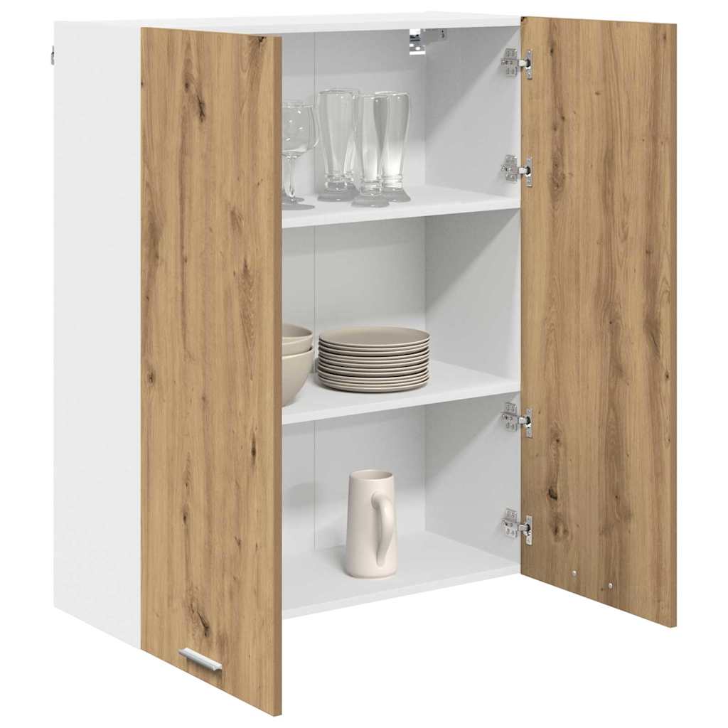vidaXL Hangkast Riga Artisan Eiken 80 x 31 x 100 cm Bewerkt hout