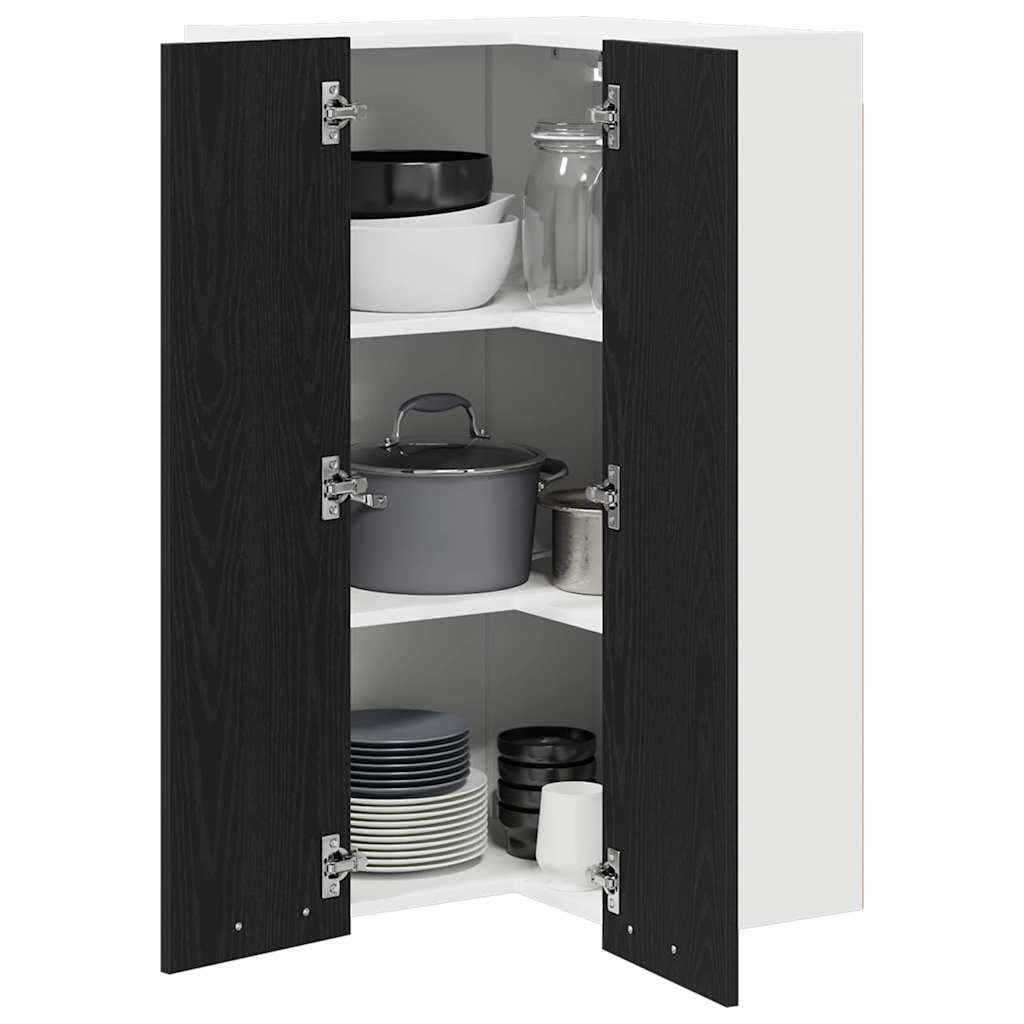 vidaXL Hangkast Riga Sonoma Eik en Wit 57 x 57 x 100 cm Bewerkt hout