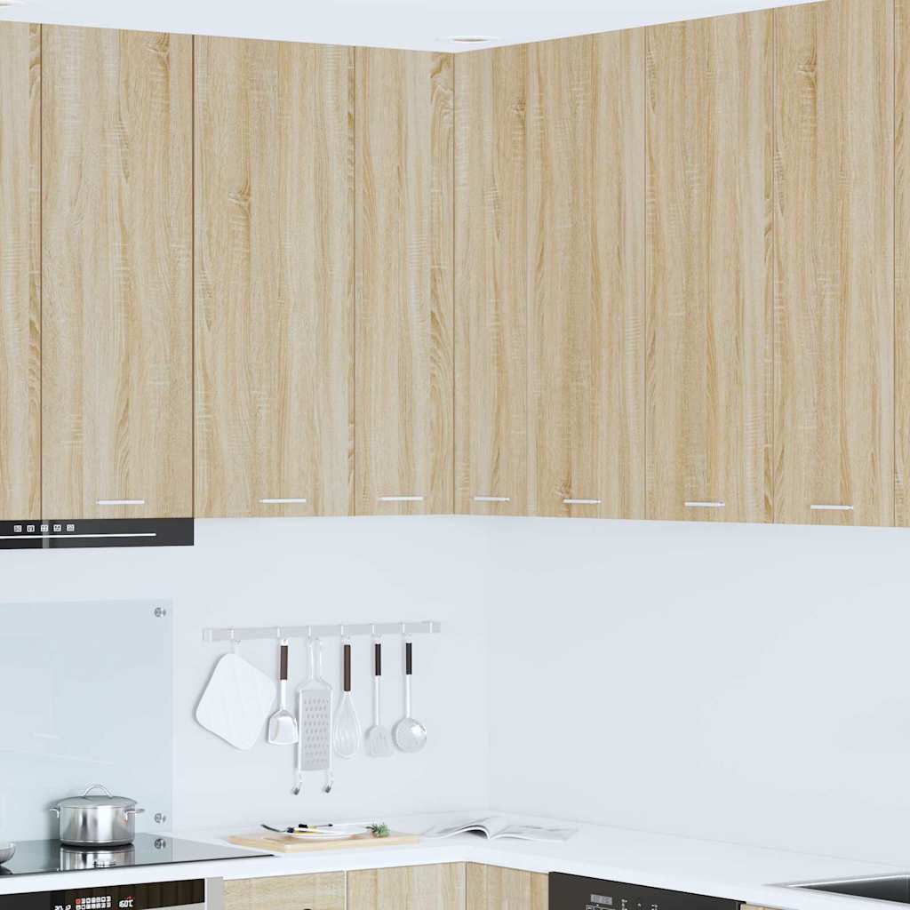 vidaXL Dulap suspendat Riga Stejar Sonoma și Alb 57 x 57 x 100 cm