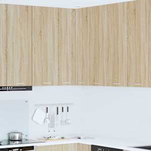 Viseča omarica z vrati Sonoma hrast in bela 57 x 57 x 100 cm