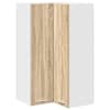 vidaXL Seinakapp Sonoma tammes ja valges 57 x 57 x 100 cm Tehispuit