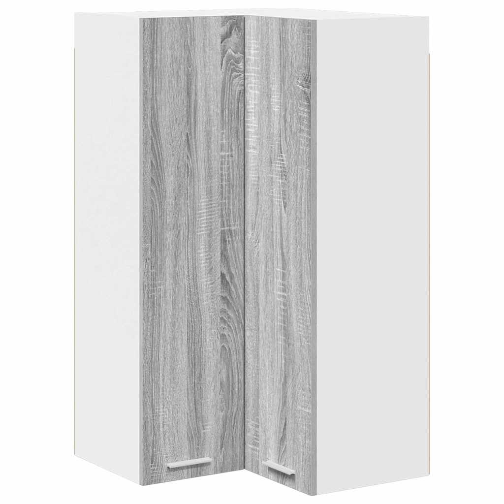 Thumbnail - vidaXL Hängeschrank mit Tür Riga Grau Sonoma und Weiß 57 x 57 x 100 cm