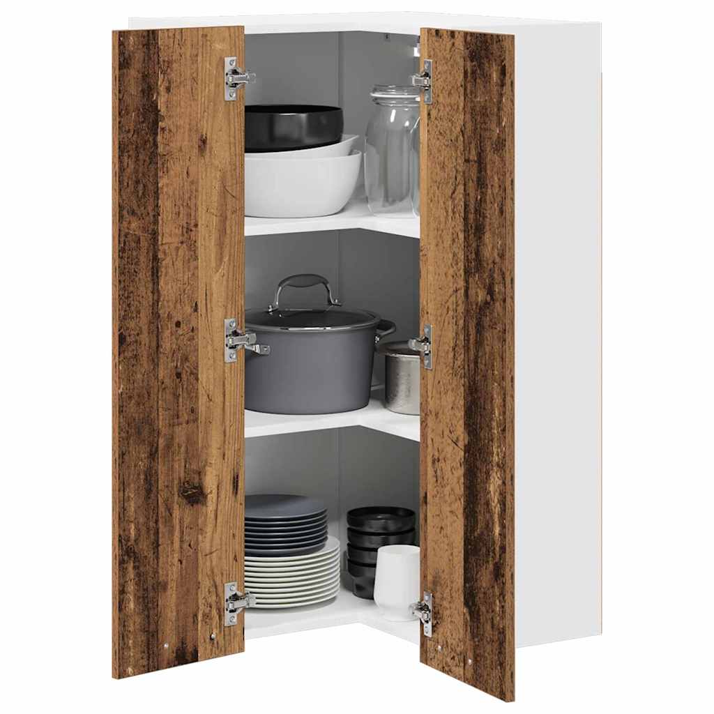 vidaXL Hangkast Riga Sonoma Eik en Wit 57 x 57 x 100 cm Bewerkt hout