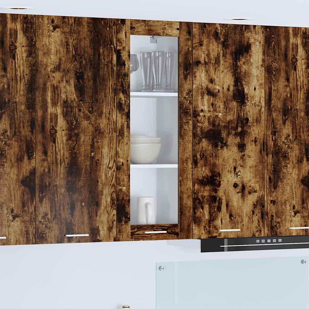 Dulapuri bucătărie - Dulap suspendat cu raft Riga Stejar fumuriu 40 x 31 x 100 cm