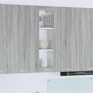 Viseča omarica Siva Sonoma 40 x 31 x 100 cm Konstruiran les