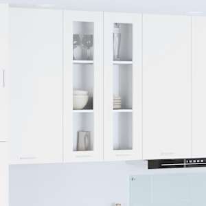 Viseča omarica z vrati Bela 60 x 31 x 100 cm Konstruiran les