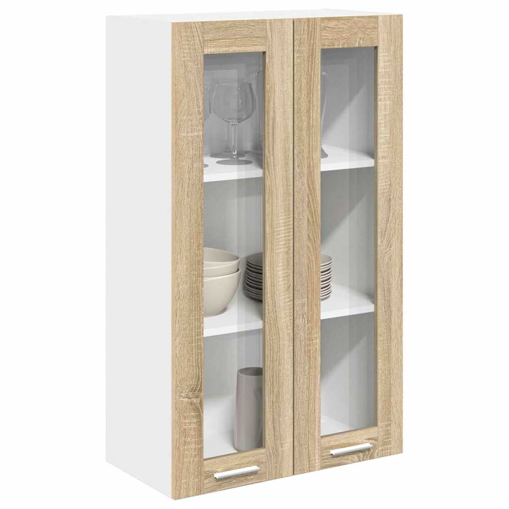 vidaXL Hangkast Riga Sonoma Eiken 60 x 31 x 100 cm Bewerkt hout