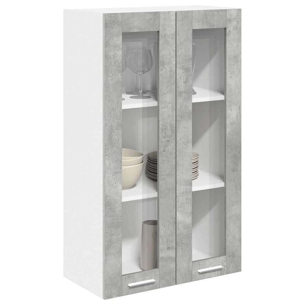 vidaXL Hangkast Riga Beton Grijs 60 x 31 x 100 cm Bewerkt hout