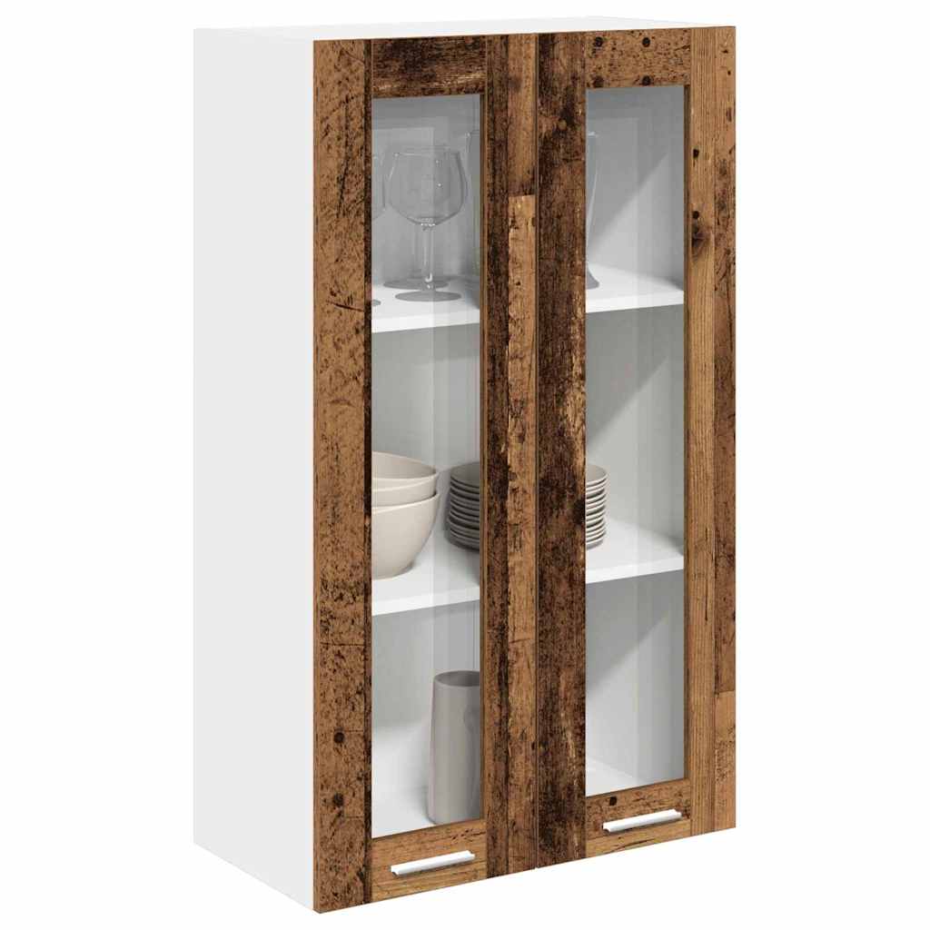 vidaXL Hangkast met plank Riga Oud Hout 60 x 31 x 100 cm Bewerkt hout