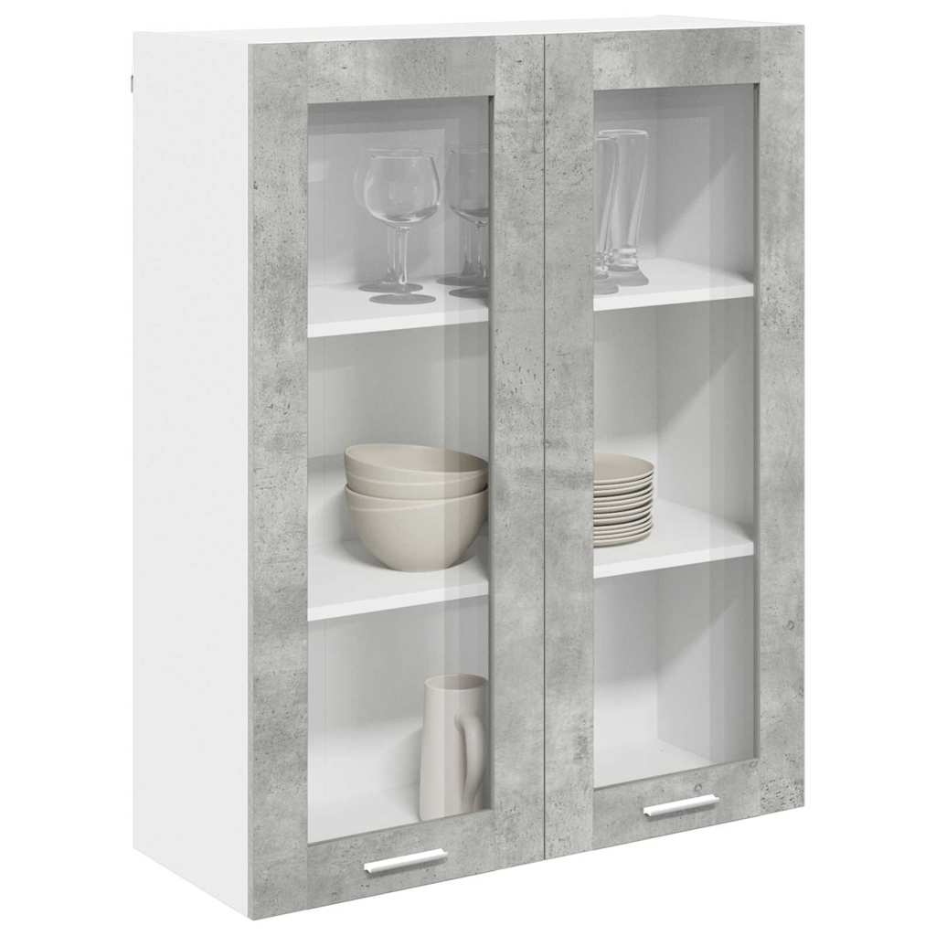 vidaXL Hangkast Riga Beton Grijs 80 x 31 x 100 cm Bewerkt hout