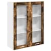 vidaXL Seinakapp Suitsetatud tamm 80 x 31 x 100 cm Tehispuit
