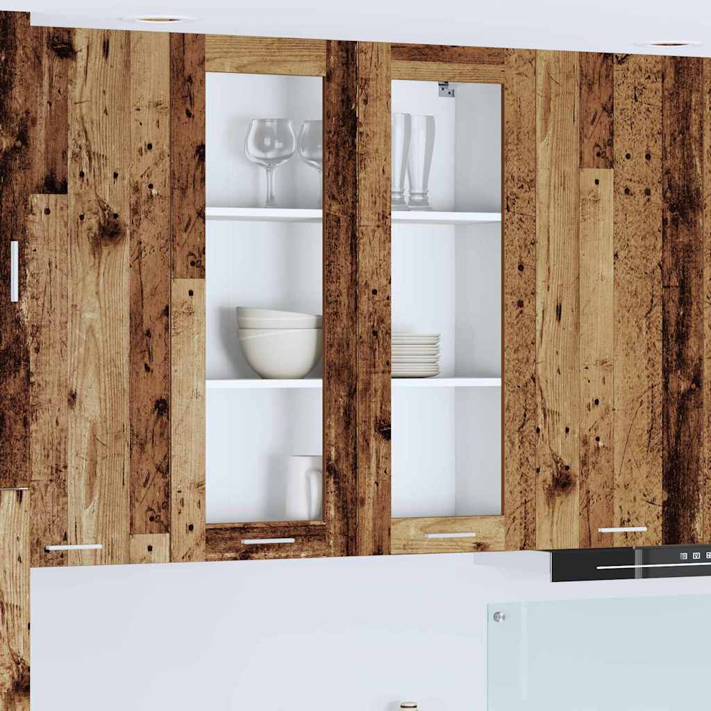 vidaXL Hängeschrank Riga Altholz 80 x 31 x 100 cm Holzwerkstoff