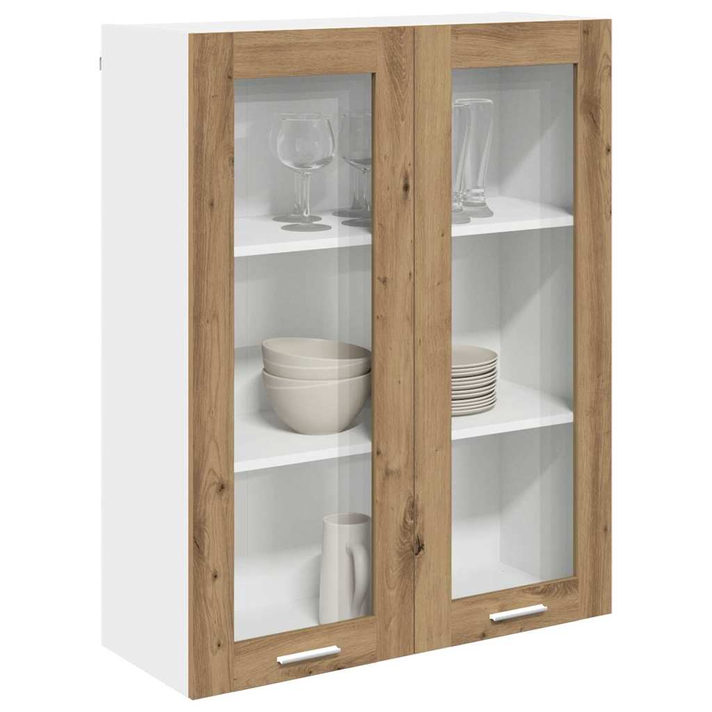 vidaXL Hangkast Riga Artisan Eiken 80 x 31 x 100 cm Bewerkt hout